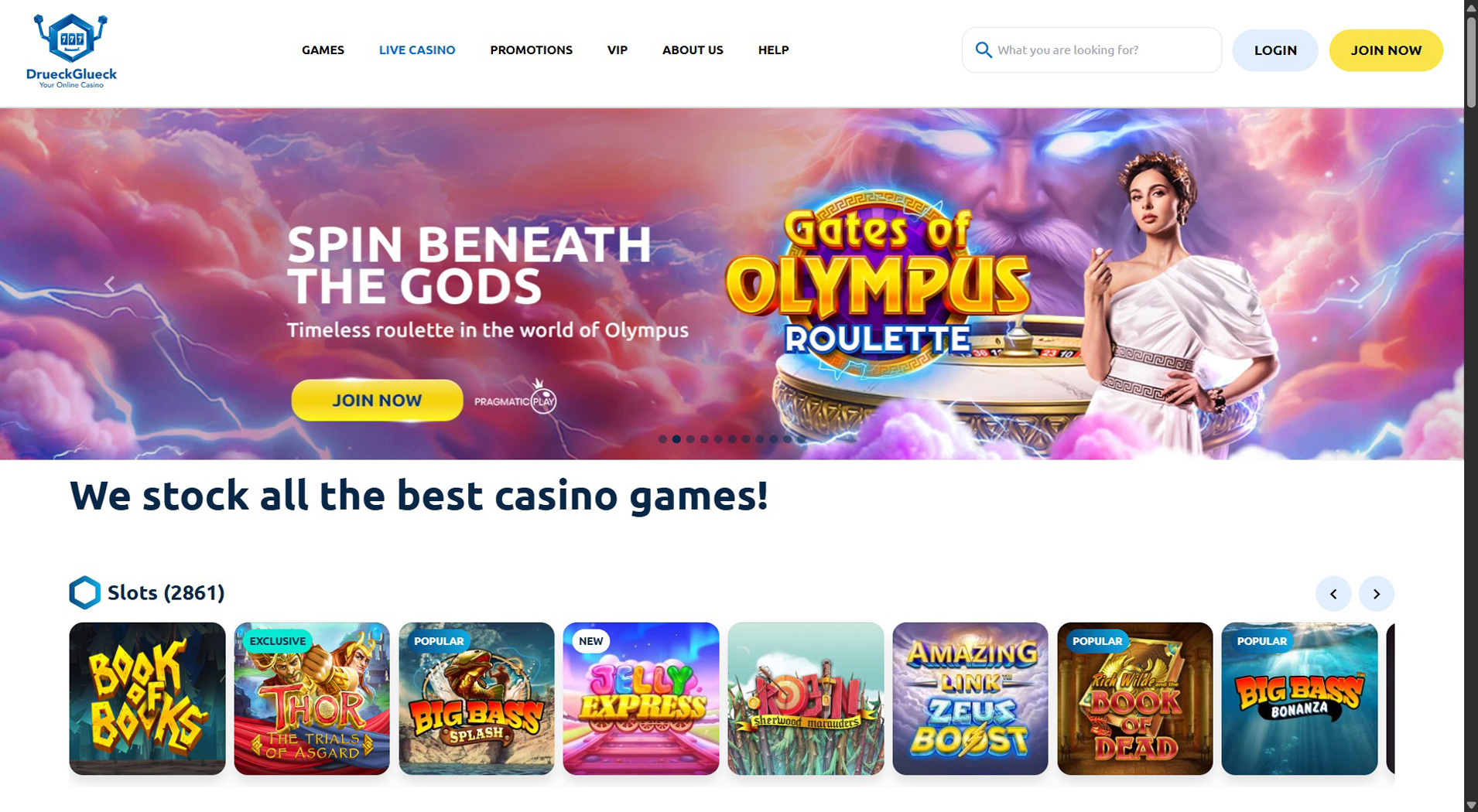 1. DrückGlück- Beste Online Casino Auswahl