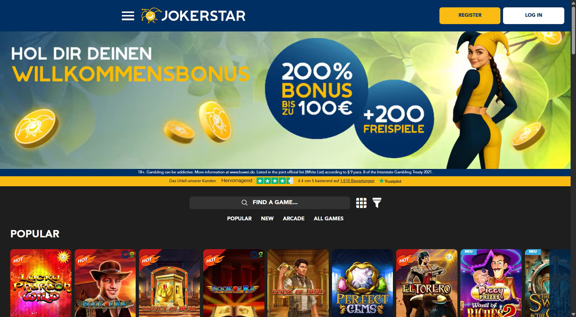 6. Jokerstar- Schnelle Online Casino Auszahlungen